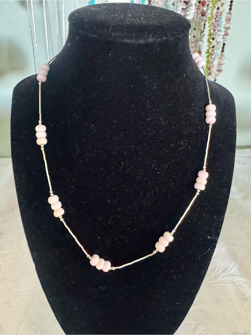 18” Pink Conch Liquid Sterling Silver Necklace